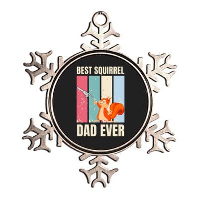 Squirrel Dad Funny Best Squirrel Dad Ever Metallic Star Ornament