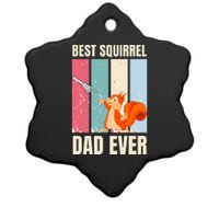 Squirrel Dad Funny Best Squirrel Dad Ever Ceramic Star Ornament