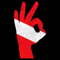 Scuba Diving Flag Ok Hand Sign Funny Scuba Diver Gift Impact Tech Backpack