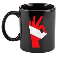 Scuba Diving Flag Ok Hand Sign Funny Scuba Diver Gift 11oz C Handle Ceramic Mug