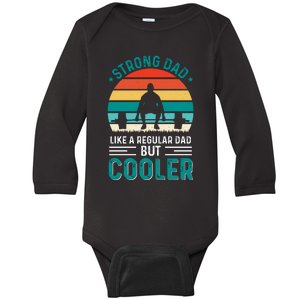 Strong Dad Fathers Day T Design Baby Long Sleeve Bodysuit