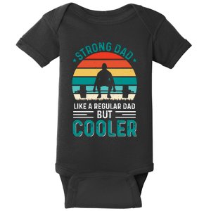 Strong Dad Fathers Day T Design Baby Bodysuit