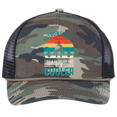 Strong Dad Fathers Day T Design Retro Rope Trucker Hat Cap