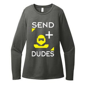 Send Dudes Funny Gamer Meme Womens CVC Long Sleeve Shirt