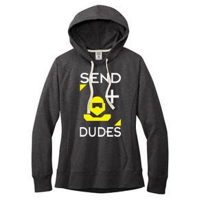 Send Dudes Funny Gamer Meme Women's Fleece Hoodie