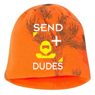 Send Dudes Funny Gamer Meme Kati - Camo Knit Beanie