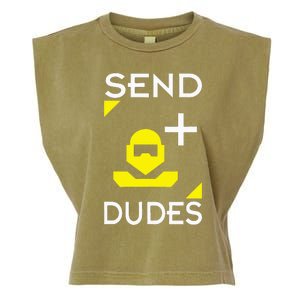 Send Dudes Funny Gamer Meme Garment-Dyed Women's Muscle Tee