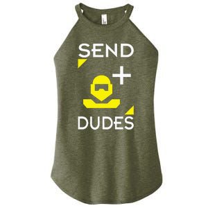 Send Dudes Funny Gamer Meme Women's Perfect Tri Rocker Tank