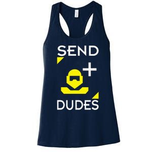 Send Dudes Funny Gamer Meme Women's Racerback Tank