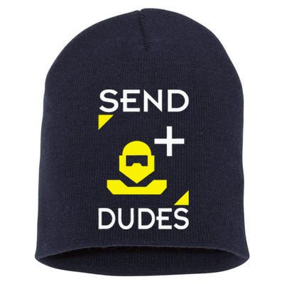 Send Dudes Funny Gamer Meme Short Acrylic Beanie