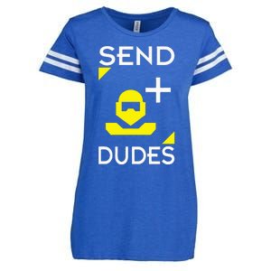 Send Dudes Funny Gamer Meme Enza Ladies Jersey Football T-Shirt