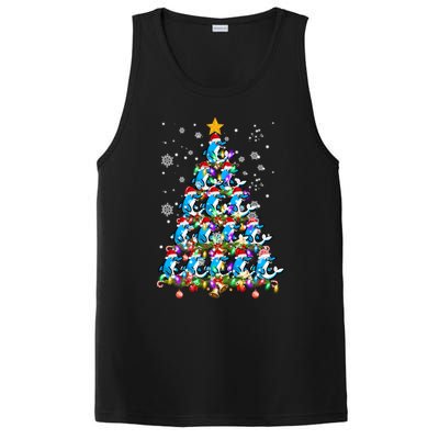 Santa Dolphin Fish Lover Xmas Gift Dolphin Christmas Tree Cute Gift PosiCharge Competitor Tank