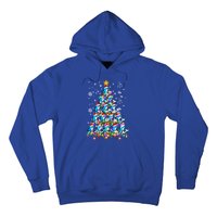 Santa Dolphin Fish Lover Xmas Gift Dolphin Christmas Tree Cute Gift Hoodie