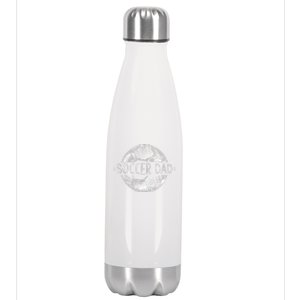 Soccer Dad Family Matching Team Player Gift Sport Lover Papa Stainless Steel Insulated Water Bottle