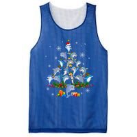 Santa Dolphin Fish Lover Xmas Dolphin Christmas Tree Funny Gift Mesh Reversible Basketball Jersey Tank