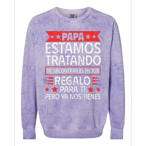 Spanish Dad from Daughter Son Father's Day Colorblast Crewneck Sweatshirt