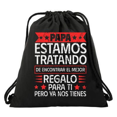 Spanish Dad from Daughter Son Father's Day Drawstring Bag