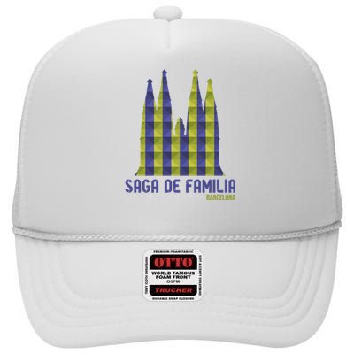 Saga De Familia Barcelona High Crown Mesh Back Trucker Hat