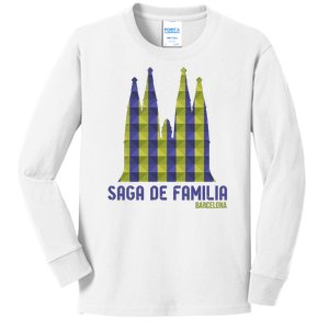 Saga De Familia Barcelona Kids Long Sleeve Shirt