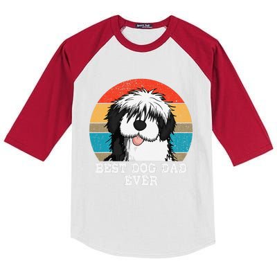 Sheepadoodle Dad Father Gift Idea For Fathers Day Kids Colorblock Raglan Jersey