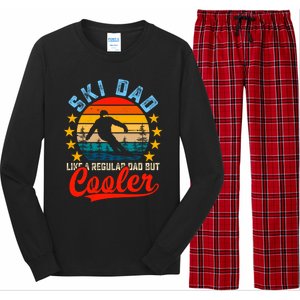 Ski Dad Funny Skier And Skiing Lover Funny Fathers Day Great Gift Long Sleeve Pajama Set