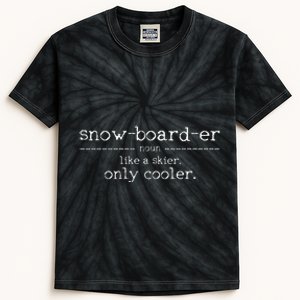 Snowboarder Definition Funny Snowboarding Snowboard Gift Kids Tie-Dye T-Shirt