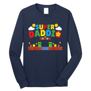 Super Dad ,Funny Dad ,Father's Day Gamer Daddy Super Daddio Long Sleeve Shirt