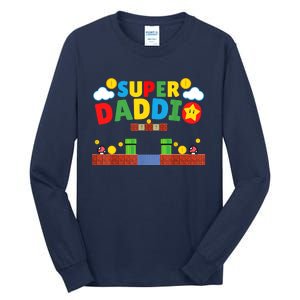 Super Dad ,Funny Dad ,Father's Day Gamer Daddy Super Daddio Tall Long Sleeve T-Shirt