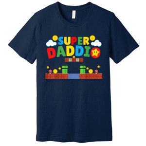 Super Dad ,Funny Dad ,Father's Day Gamer Daddy Super Daddio Premium T-Shirt