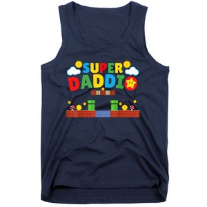 Super Dad ,Funny Dad ,Father's Day Gamer Daddy Super Daddio Tank Top