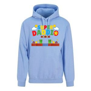 Super Dad ,Funny Dad ,Father's Day Gamer Daddy Super Daddio Unisex Surf Hoodie