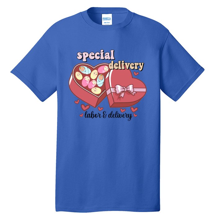 Special Delivery Funny L And D Nurse Happy Valentines Day Gift Tall T-Shirt