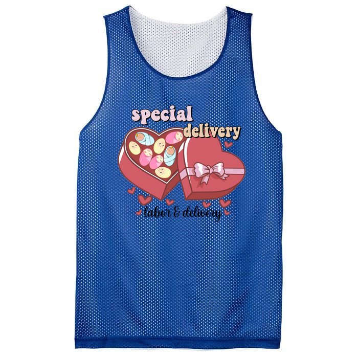 Special Delivery Funny L And D Nurse Happy Valentines Day Gift Mesh Reversible Basketball Jersey Tank