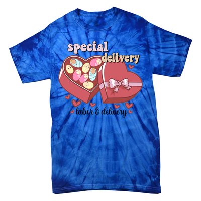 Special Delivery Funny L And D Nurse Happy Valentines Day Gift Tie-Dye T-Shirt