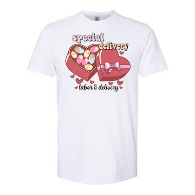 Special Delivery Funny L And D Nurse Happy Valentines Day Gift Softstyle CVC T-Shirt