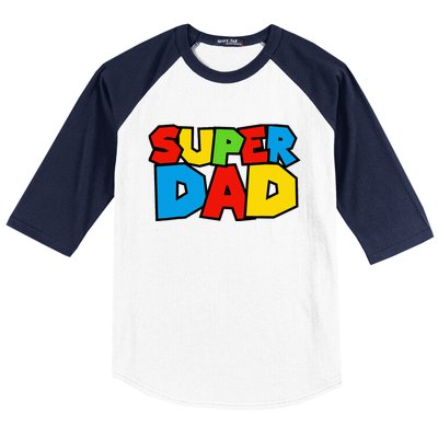 Super Dad Funny Gamer Baseball Sleeve Shirt