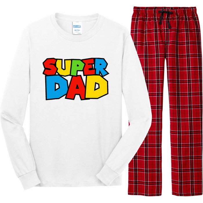 Super Dad Funny Gamer Long Sleeve Pajama Set