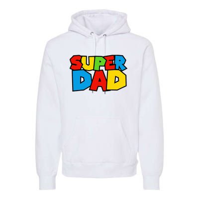 Super Dad Funny Gamer Premium Hoodie