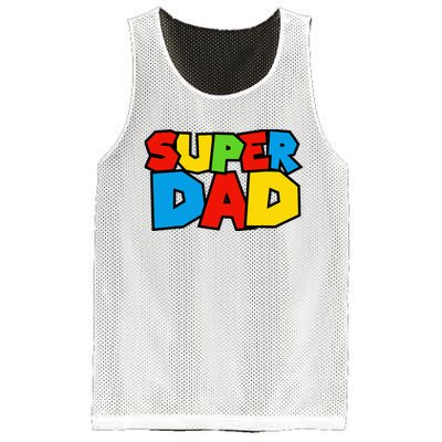 Super Dad Funny Gamer Mesh Reversible Basketball Jersey Tank