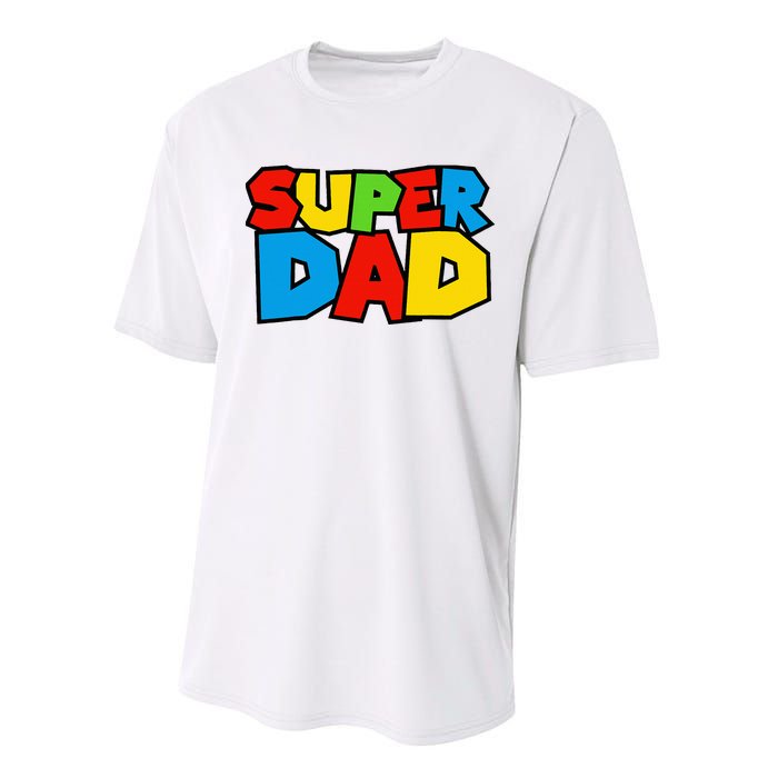 Super Dad Funny Gamer Performance Sprint T-Shirt