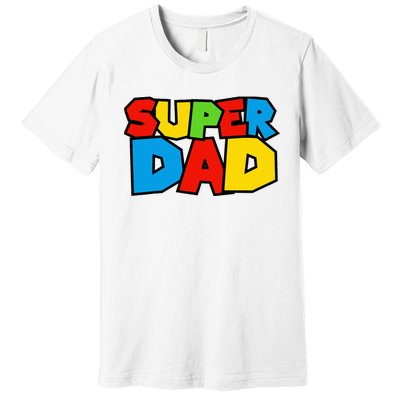 Super Dad Funny Gamer Premium T-Shirt