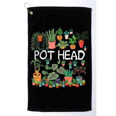 Succulent Design For Pot Head Gardeners Plant Lovers Funny Gift Golf Towel