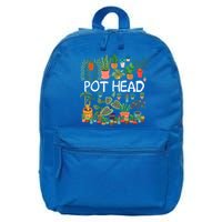 Succulent Design For Pot Head Gardeners Plant Lovers Funny Gift 16 in Basic Backpack