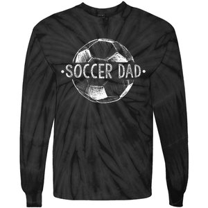 Soccer Dad Family Matching Team Player Gift Sport Lover Papa Tie-Dye Long Sleeve Shirt