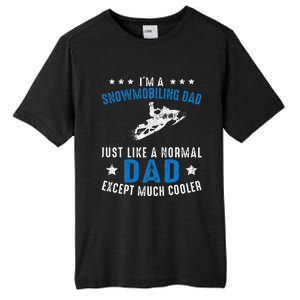 Snowmobiling Dad Fathers Day Snowmobile Rider Riding Tall Fusion ChromaSoft Performance T-Shirt