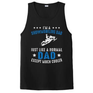 Snowmobiling Dad Fathers Day Snowmobile Rider Riding PosiCharge Competitor Tank