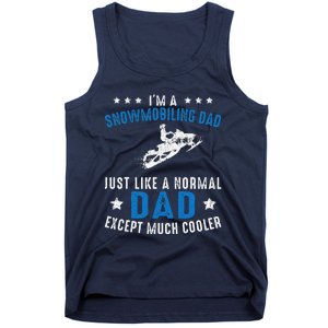 Snowmobiling Dad Fathers Day Snowmobile Rider Riding Tank Top