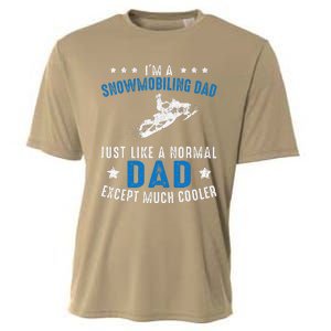 Snowmobiling Dad Fathers Day Snowmobile Rider Riding Cooling Performance Crew T-Shirt