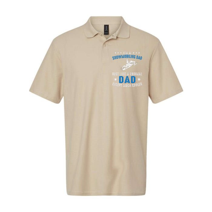 Snowmobiling Dad Fathers Day Snowmobile Rider Riding Softstyle Adult Sport Polo