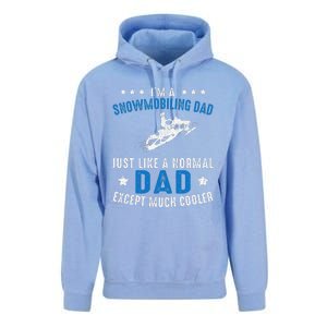 Snowmobiling Dad Fathers Day Snowmobile Rider Riding Unisex Surf Hoodie